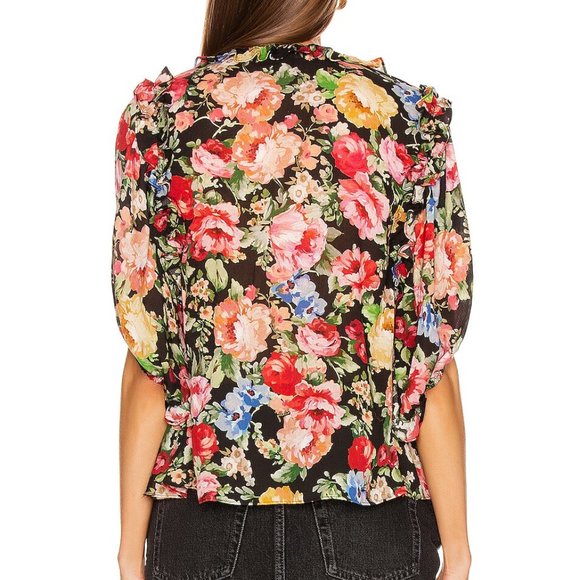 Icons Objects of Devotion Ruffle Lace Up Blouse Size Med. NWT! - Picture 3 of 9